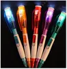 LED -ficklampa Multi Purpose Ball Point Pen Pen Söt Creative Stationery Ny Strange Signature Writing Notes 3D Light2213356