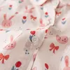 Bluzki damskie Vintage różowy kwiat pełny nadruk koszule z kreskówki Preppy kawaii guzika w górę bluzka luźna krótkie rękawe damskie wierzchołki