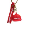 12 styles Macaron Cartoon Trump Cap Keychain Cute Car accessories Rubber keychains