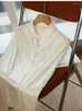 Frauen Blusen Satin Hemd Für Frauen Mode 2024 Koreanische Stil Frauen Tops Luxus Weiß OL Lose Kleidung