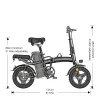 Bicycle FEIVOS D001 E Bike 400W 48V 14Inch 40km/h Folding Electric Bicycle Adult Variable Speed mini PowerAssisted Bicycle