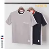 Strength TB short sleeve mens T-shirt round neck trend Pure cotton embroidery Jogging Comfortable Round Neck Hip Hop leisure Simple solid color 2024