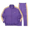 Survêtements pour hommes INFLATION Trendy Zip Up Track Jacket and Sweatpants Set Grey Survêtement Unisex Two Pieces 221130