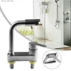 Badrum diskbänk kranar badrum kran 304 rostfritt stål bassäng handfat mixer kran varmt vatten 2-håls borste däck installation enstaka handtag kran q240301