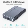 スピーカーBluetooth 5.0レシーバーミニワイヤレスBluetoothオーディオレシーバー3.5mmオーディオAUXハンズフリーステレオアダプター用のハンドフリーステレオアダプターPCスピーカー