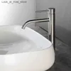 Bathroom Sink Faucets Brush gold bathroom basin faucet hot and cold mixer faucet deck installation single hole and handle high style brush rose gold Q240301