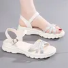 Sandálias Elegância Número 36 Baskette para Mulher Sapatos de Verão Luxo Flip Flop Sapatilhas Esporte Out Cuddly Exercício