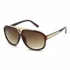 أزياء Round Groundses Sunglasses نظارات نظارات الشمس مصممة العلامة التجارية الأسود المعدني إطار الظلام 50 مم الزجاجية للرجال النسائية أفضل بني