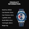 NAVIFORCE Moda Relógios de Quartzo para Homens Couro Esportes Cronógrafo Relógio de Pulso Data À Prova D 'Água Luminoso Masculino 240227