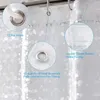 Cortina de ducha moderna Cortinas de baño a prueba de moho 3D con gancho Mamparas de ducha impermeables Baño translúcido Decoración del hogar 240226