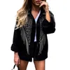 Kurtki damskie Kurtki Tassel Nit Spring Denim Dark Black Streetwear Streetwear Punk Fashion Dżinsy 240301