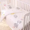 Bebek Yatak Seti 3 Parça Set 3 Katman Muslin Jakquard Crib Yatak Kiti Nevresim Kapak Sayfası Yastık Kılıfı Dolgu Olmadan 240220