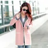 Spring Autumn Knitted Women Cardigan Korean Femme Jacket Fashion Medium Length Female Long Sleeve Sweater Ladies Tops Q837 240229