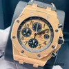 Relojes de pulsera de negocios Reloj de pulsera cronógrafo Reloj AP Serie Royal Oak Offshore Relojes para hombre 42 mm de diámetro Acero de precisión Oro rosa de 18 k Caballero Ocio Lujo