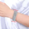 Gioielli da donna Bracciale a catena da tennis in argento sterling placcato oro bianco con diamanti Moissanite VVS