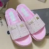 Paris Luxury Designer Slippers Femme Sandales Chaussures Chaussures Femme décontractée Mules Flats Slides plage Low Talon Flip Flops Ladies Chanells Broidered FD3