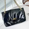 MONACO Femmes Mode Chaîne en métal Sac à main Satchel Sacs Miroir Qualité Hommes Luxe Cross Body Messenger Portefeuilles Véritable Rabat en cuir Lady Épaule Sac enveloppe noire