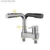 Bathroom Sink Faucets Bathroom basin faucet hot and cold mixer faucet bathroom sink faucet deck installation double hole stainless steel bathtub mixer Q240301