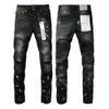 2024 Męskie Jean Wysokiej jakości unikalny styl projektowy z dziurami Dżinsowe dżinsy dla mężczyzn czarne szczupłe spodnie