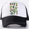 Ball Caps Cactus With Gun Unisex Mesh Cap Casual Plain Baseball Adjustable Cool Hats For Women Men Hip Hop Trucker Hat