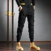 Pants Black Tactical Cargo Pants Men Cotton Stretch Sport Joggers Casual Streetwear Hip Hop Slim Fit Trousers