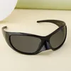 Trendige Masken-Design-Sonnenbrille mit Bogenrahmen, neuartige Sonnenbrille