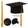 Bérets Félicitations Grad Graduation Hat Cérémonie De Diplôme 2024 Happy Mortarboard Cap University Season Party Supplies