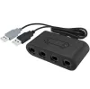 GC GameCube için 4 bağlantı noktası adaptörü Wii U PC USB USB Anahtar Oyun Denetleyicisi Dönüştürücü Süper Smash Brothers Adaptörleri