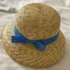 Hats Children Girls Sunhats Round Top Wide Brim Bamboo Hat Cap Outdoor Beach Holiday Sunprotection Summer Straw Hat for Kids Girl