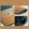 Japansk ungdom baseball cap retro kontrasterande färg lapp cap nisch par hatt kvinnor stora huvud solen visor baseball cap 240220