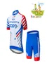 Children039s Одежда для велоспорта 2021 FDJ с короткими рукавами Летняя детская одежда для MTB велосипеда QuickDry Комплект из джерси для мальчиков и девочек Racing S9773034