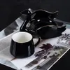Роскошный набор кофейных чашек Swan с блюдцами, керамический набор с ручкой и блюдом, чай с молоком, капучино, посуда, 110 мл, подарки на день рождения для пар 240222