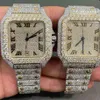2022 Stijlvol op maat gemaakt hiphopluxe Dign Stainls-staal Iced Out Diamonds-horloge 3304