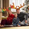 New Inflatable Kid Water Toy for Fun Children Christmas Toys Toss Game Reindeer Antler Hat With Rings Hats Party Supplies