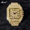 인기있는 블링 아이스 아웃 시계 쿼츠 남성 시계 입방 지르코니아 다이아몬드 모이 사이트 시계