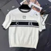 Dames Designer T-shirt Gebreid letterborduurwerk Print Casual los T-shirt Letter top met korte mouwen Luxe kleding Zomer T-shirt van hoge kwaliteit 5hges