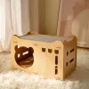 Mats Cat Bed Woodiness Zorczybione papierowe zarysowniki Zdejmowane zużycie pionowe podwójne warstwy w stosy kota dom