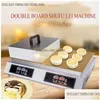 Anderes Kochgeschirr Kommerzieller Doppelkopf 110V 220V Souffle Maker Snacks Hine Kupferpfanne Schnelle Erwärmung Flauschiger Pfannkuchenbäcker Souffler Dro Dhuaq