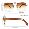 Gafas de gafas al aire libre de gafas de sol de gradiente transparente