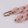 Trendiga stora akrylrosa chokerhalsband för kvinnor vintage harts chunky kedja krage halsband hängar smycken fest gåvor 240229