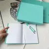 vendita all'ingrosso taccuino blu di design set di penne per firma taccuino per studenti set di taccuini aziendali confezione regalo per l'insegnante