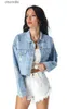 Women's Jackets denim jeans women short cotton jackets woman size XS S M L 240301