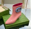 Candy colored waterproof low heels Top quality Fashion Boots luxury designer factory footwear Size 35-41