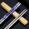 Chopsticks roestvrij staal anti-rust multifunctionele multifunctionele ongeveer 16 g grade materiaal 5 beschikbare opties draagbaar