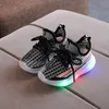 Children Led Shoes Boys Girls Lighted Sneakers Glowing Shoes for Kid Green Black Sneakers Boys Baby Sneakers with Luminous Sole 240220