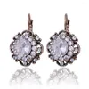 Pendientes colgantes CKCL marca 2024 joyería Vintage encanto redondo flor gota moda austriaco cristales completos mujeres