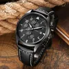 Other Watches The lowest priced authentic waterproof sports mens three eye calendar quartz fashionable leather belt for mens leisure Q240301