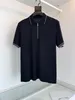 2024 das neueste Sommer-Herren-Poloshirt, modisches Halbreißverschluss-Design, kurzärmeliges T-Shirt in asiatischer Größe, hochwertiges Luxusmarken-Designer-Poloshirt
