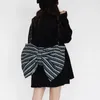 Sacos de noite versão coreana personalizado bowknot sacola com grande capacidade crossbody pano de ombro único lona feminina