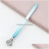 Gel Pens Wholesale Creativity Crown Adornment Crystal Pen Gem Ballpoint Ring Wedding Office Metal Rings Roller Ball 8 Style Drop Del Dhu0L